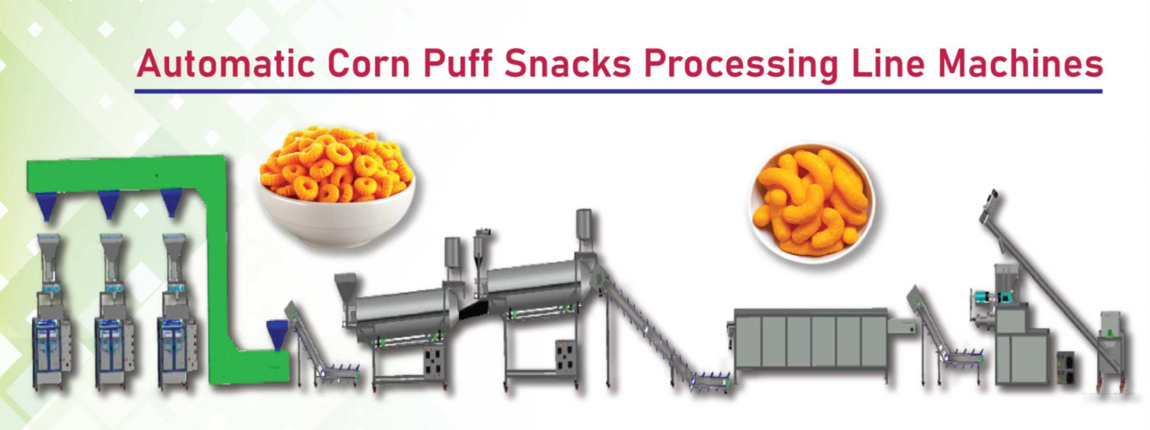 Automatic Corn Puff Snacks Processing Machine