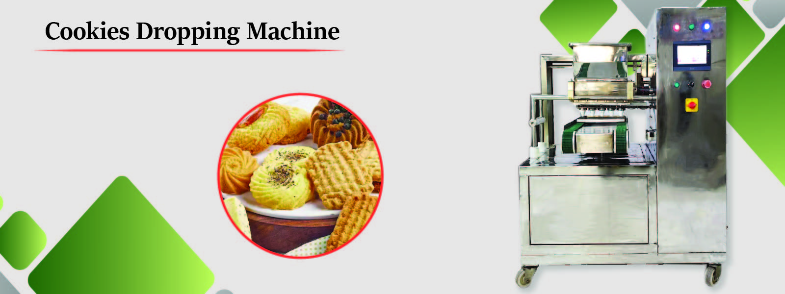 Cookies dropping machine