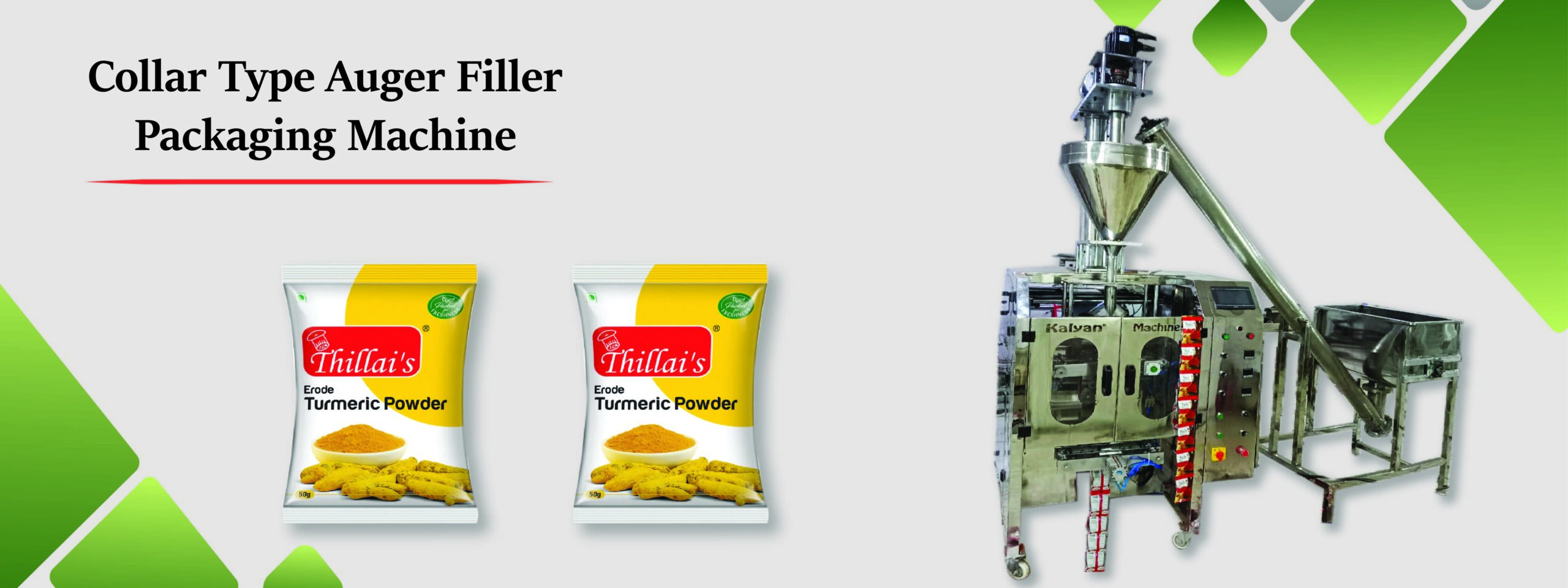 collar type auger filler packaging machine